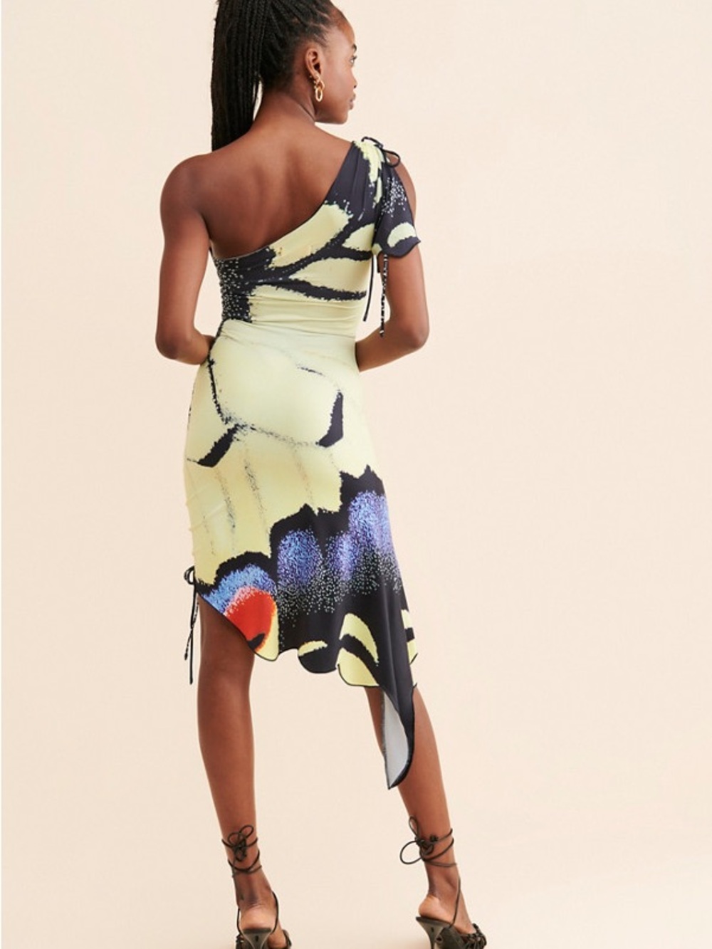 Tyler Mcgillivary Dani Dress Size Small One-Shoulder Ruched Asymmetric Dress - Picture 5 of 11